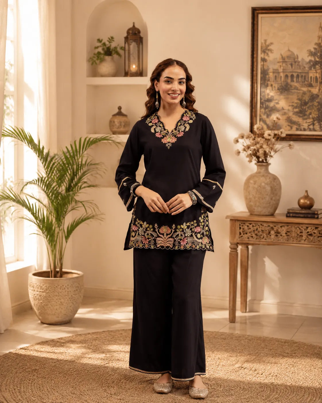 Women’s  Embroidered Kurta Pant Set