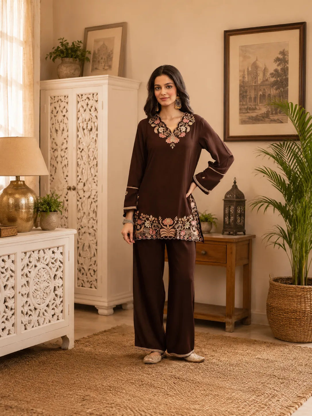 Women’s  Embroidered Kurta Pant Set