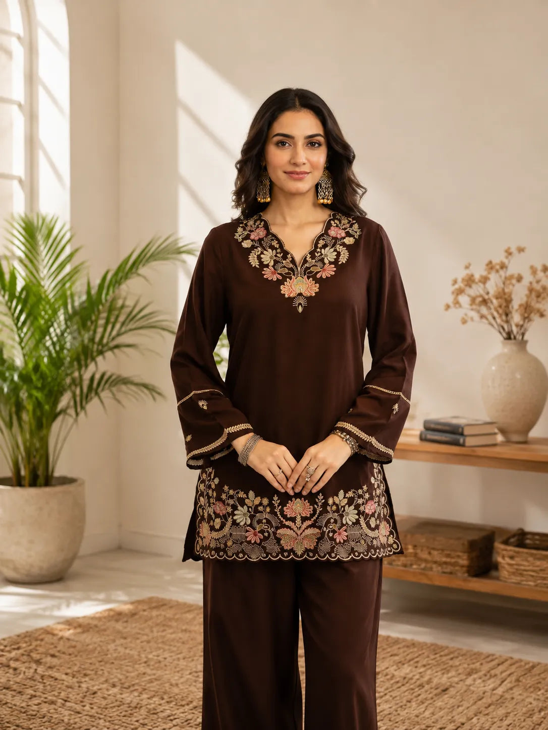 Women’s  Embroidered Kurta Pant Set