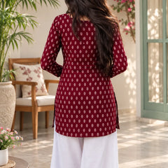 Printed Square Neck Tunic
