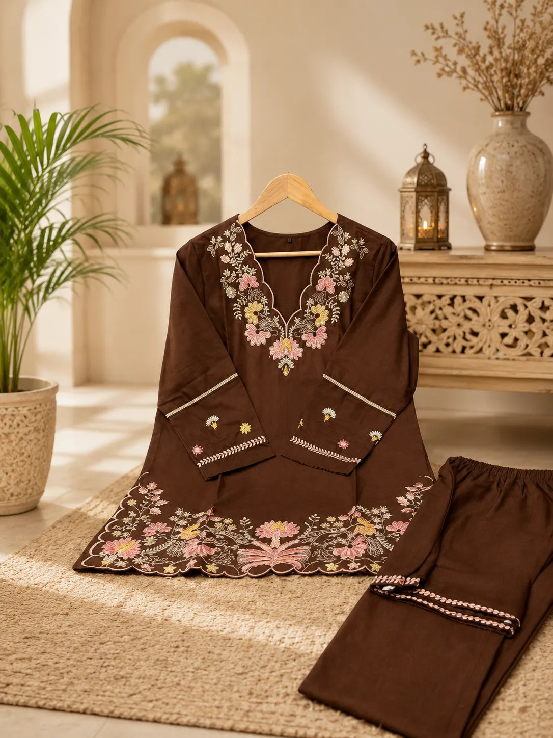 Women’s  Embroidered Kurta Pant Set