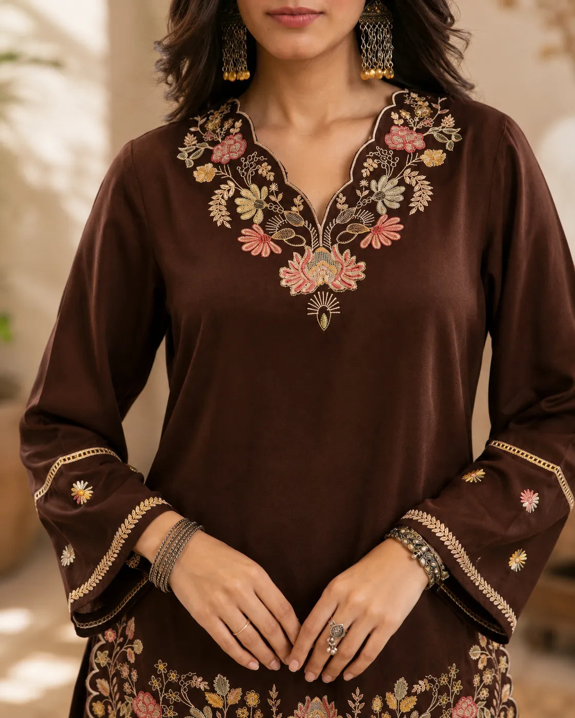 Women’s  Embroidered Kurta Pant Set