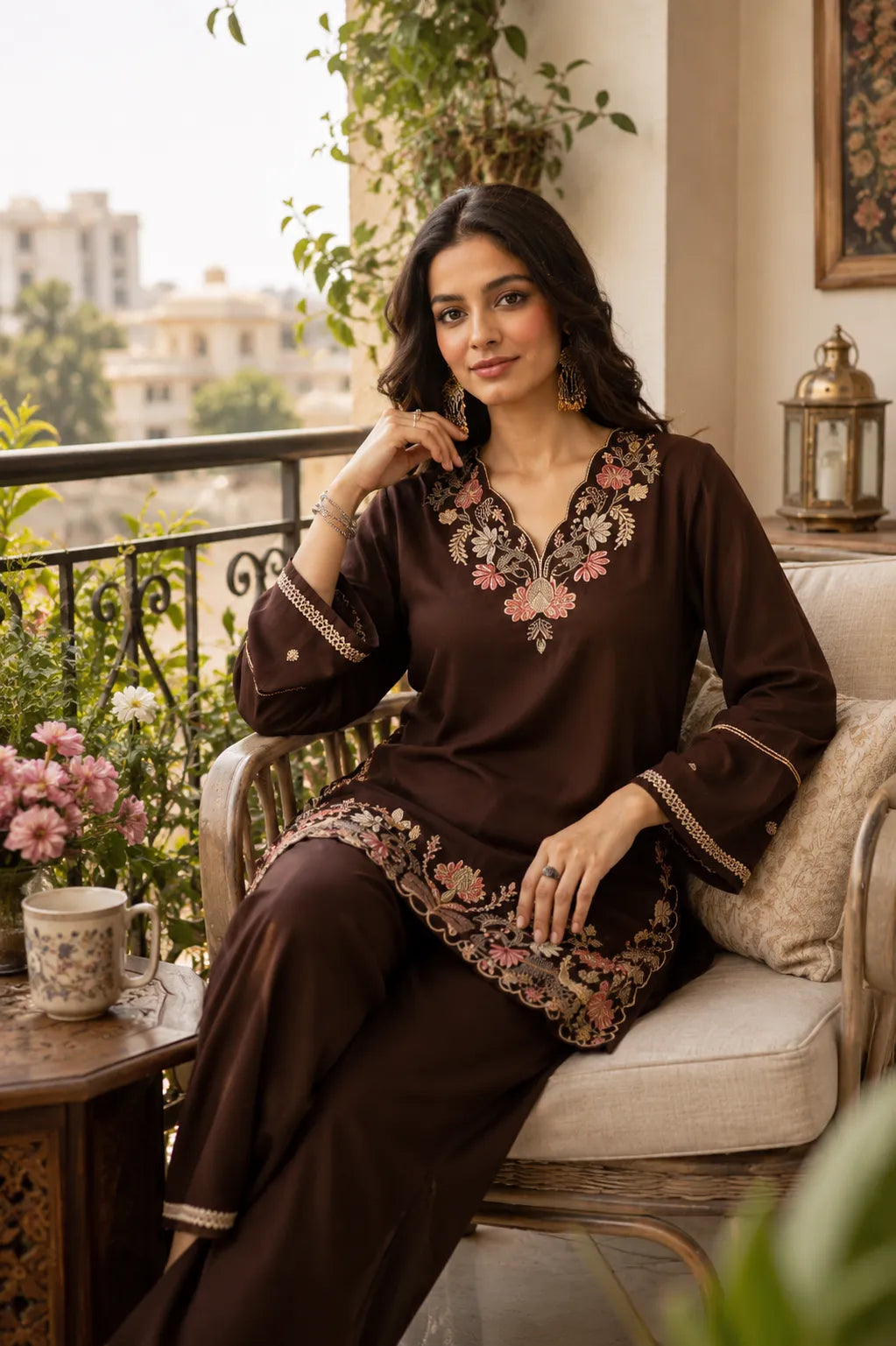 Women’s  Embroidered Kurta Pant Set