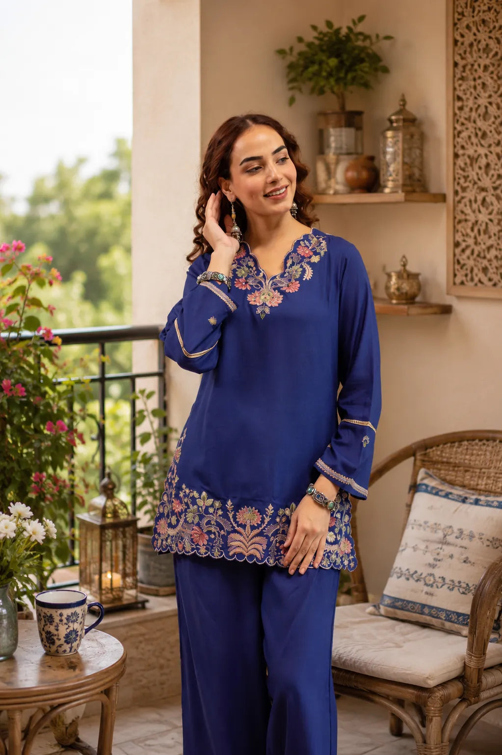 Women’s  Embroidered Kurta Pant Set