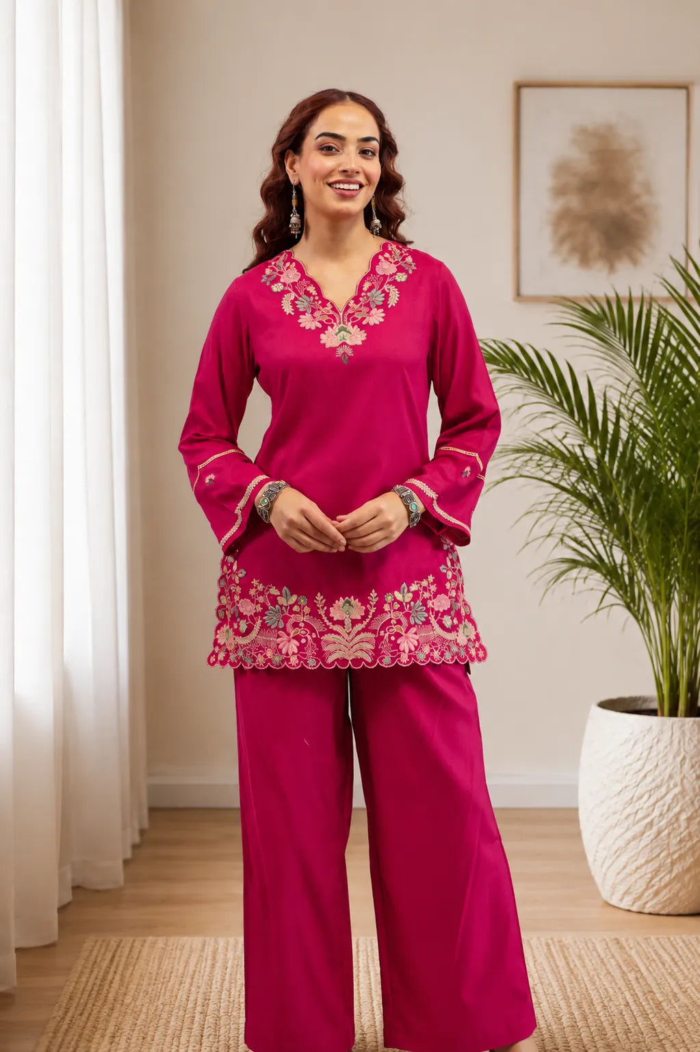 Women’s  Embroidered Kurta Pant Set