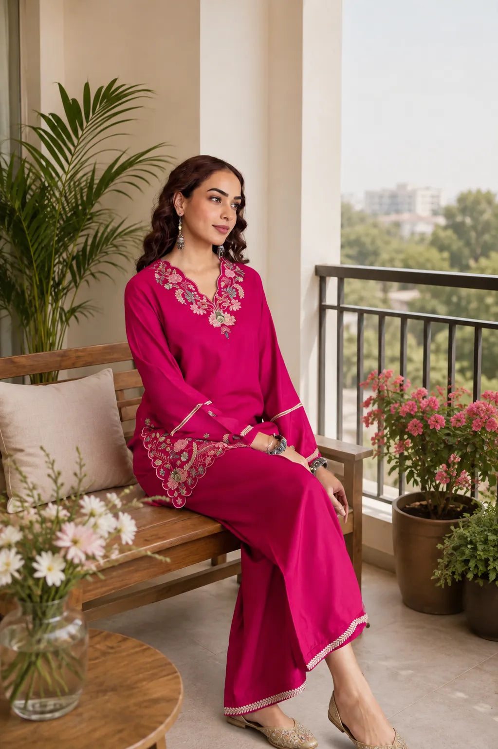 Women’s  Embroidered Kurta Pant Set