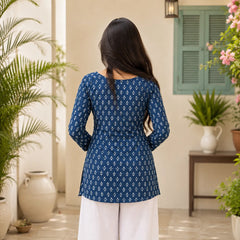 Printed Square Neck Tunic