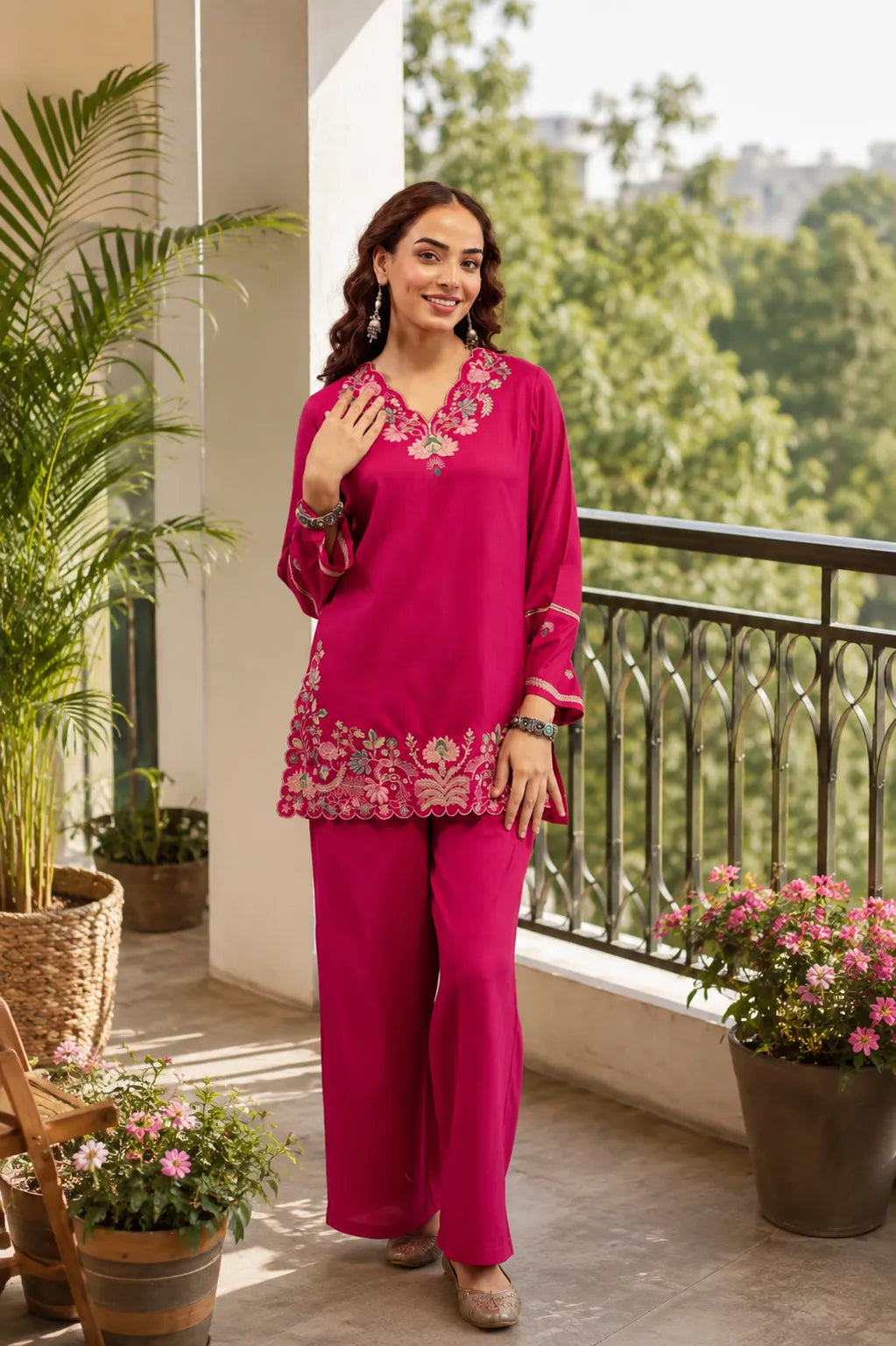 Women’s  Embroidered Kurta Pant Set