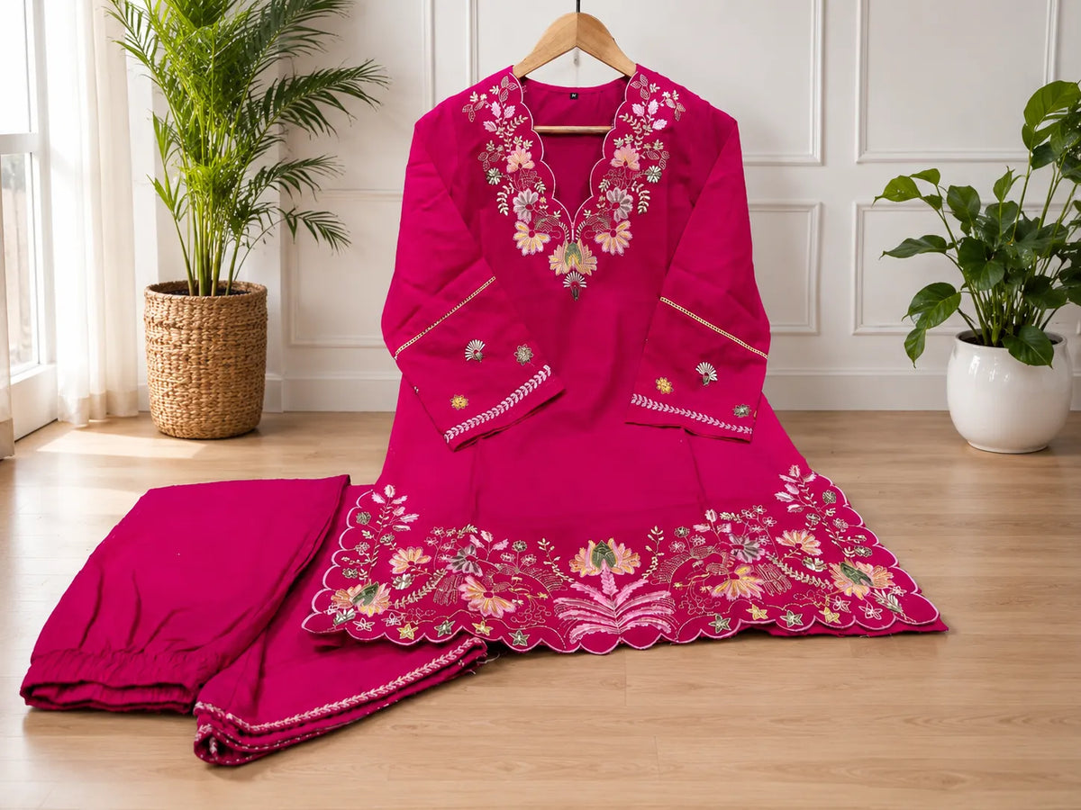 Women’s  Embroidered Kurta Pant Set