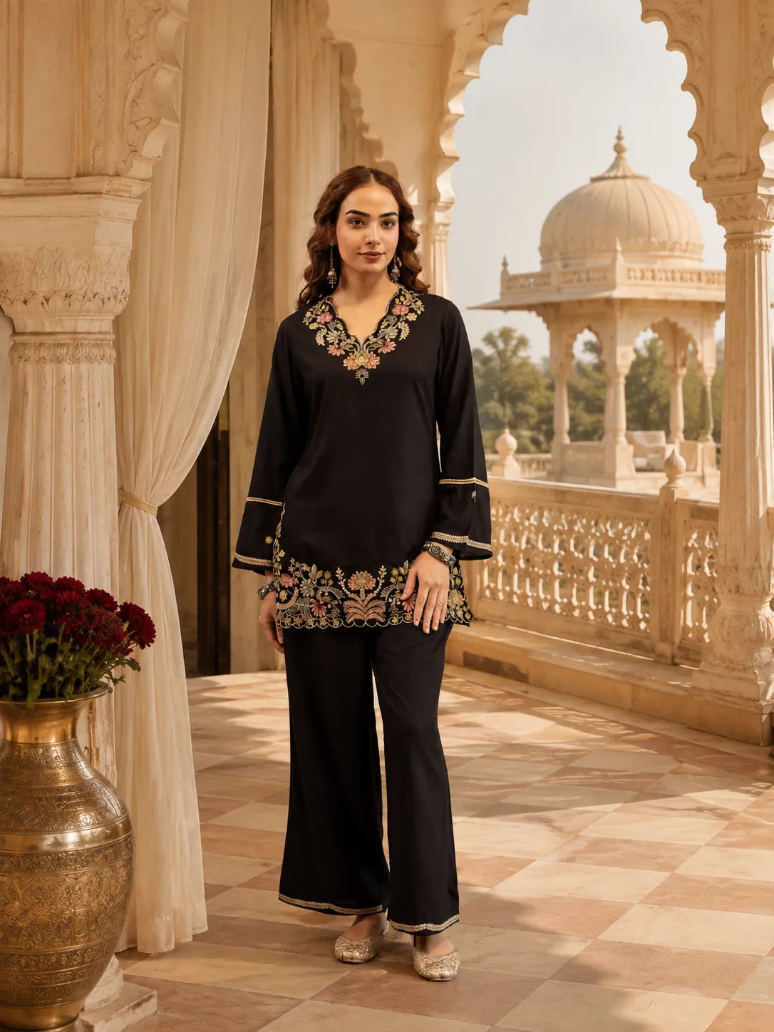 Women’s  Embroidered Kurta Pant Set