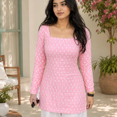 Printed Square Neck Tunic