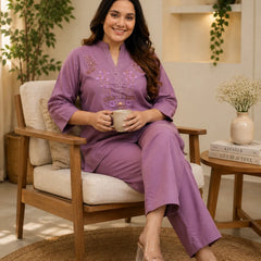 Women’s Embroidered Cotton Co-Ord Set