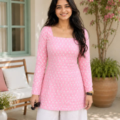 Printed Square Neck Tunic
