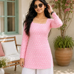 Printed Square Neck Tunic